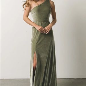 Baltic Born Sage Green Velvet Dress